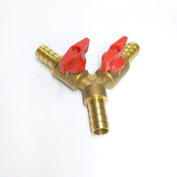 Магазин Фактория - Кран тройник латунный 8/10 мм