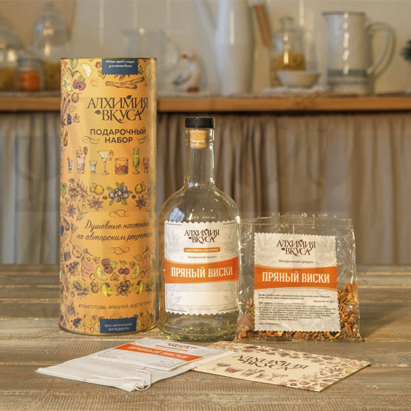 Подарочный набор в тубусе «Пряный виски»